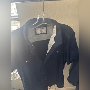 Poncho large button up